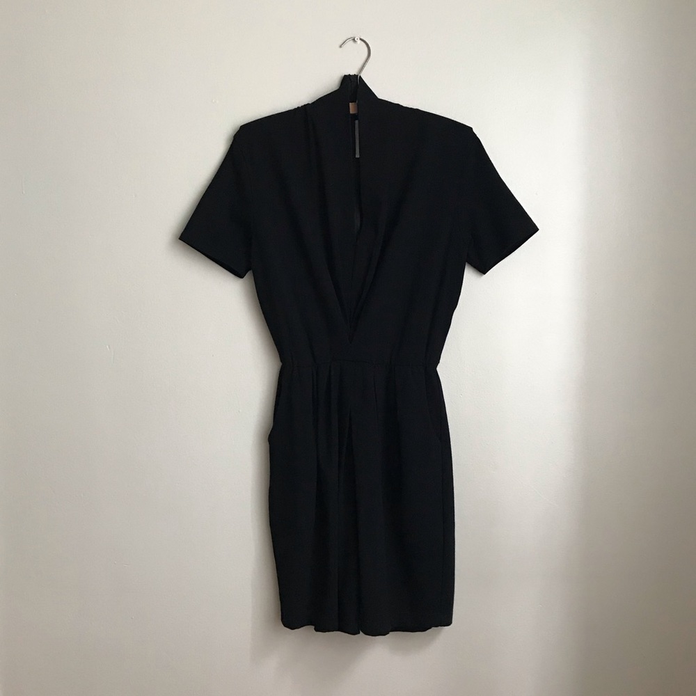 Vintage Deep V Shorts Zip Back Romper